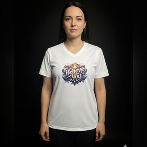 White Graphic T-Shirt with Colorful Design